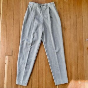 Vintage 80s/90s tan white micro houndstooth trousers 10